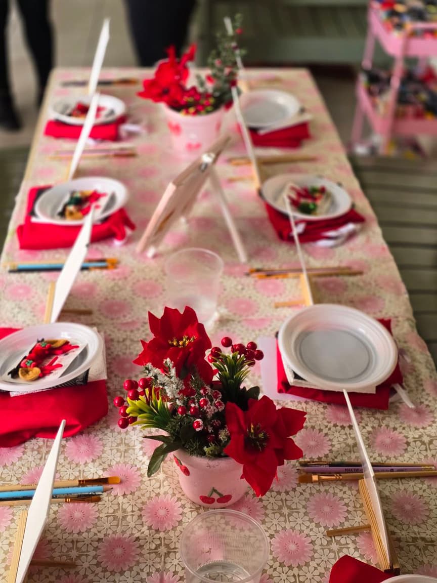 Mesa decorada para celebrar